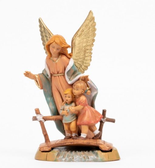 374 - 18CM GUARDIAN ANGEL WITH CHILDREN