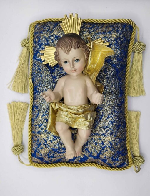 PB19845 - BABY JESUS WITH CUSHION 22CM