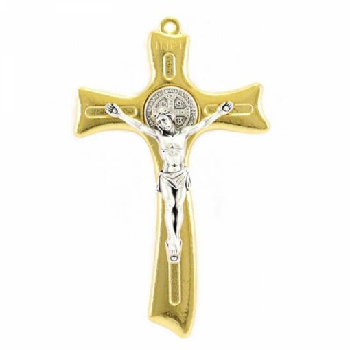 SAINT BENEDICT MTEAL MODERN CROSS